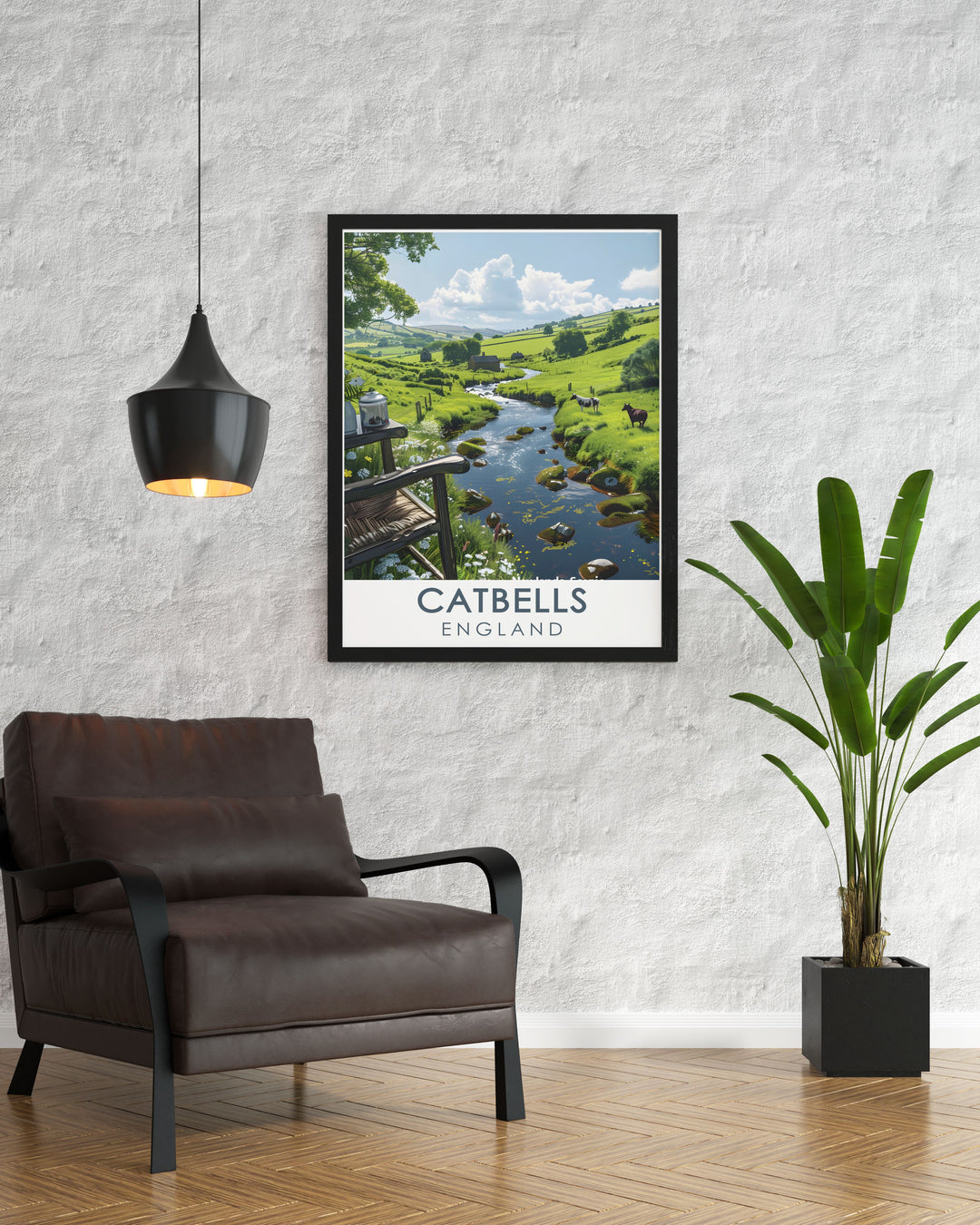 Catbells Summit wall art offering a detailed and vibrant portrayal of the iconic summit and Newlands Valley making it a striking addition to your home decor and an inspiring piece for travel enthusiasts