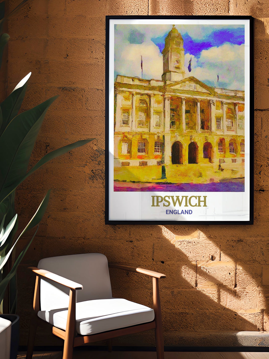 Bring the beauty of Ipswich into your home with Ipswich Town Hall wall art. These elegant prints offer a unique blend of modern design and historical charm making it a thoughtful gift for anyone who appreciates England travel art.