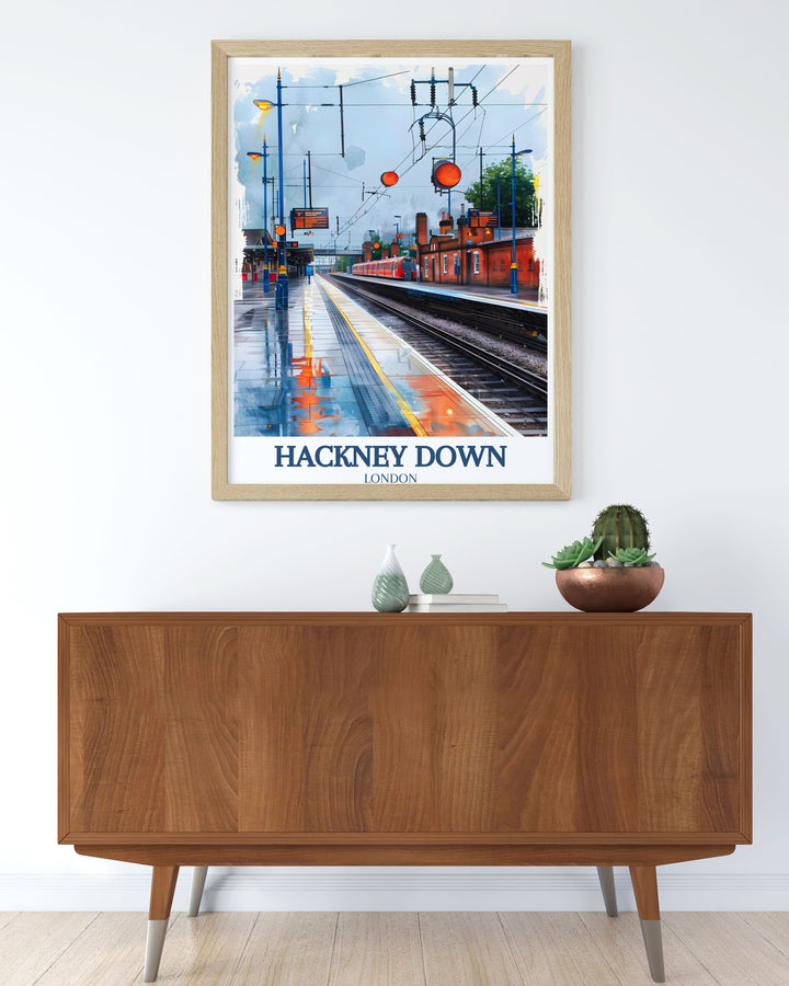 An intricate depiction of St. Augustines Tower, this art print showcases the stunning medieval architecture and rich history of one of Hackneys most iconic structures.