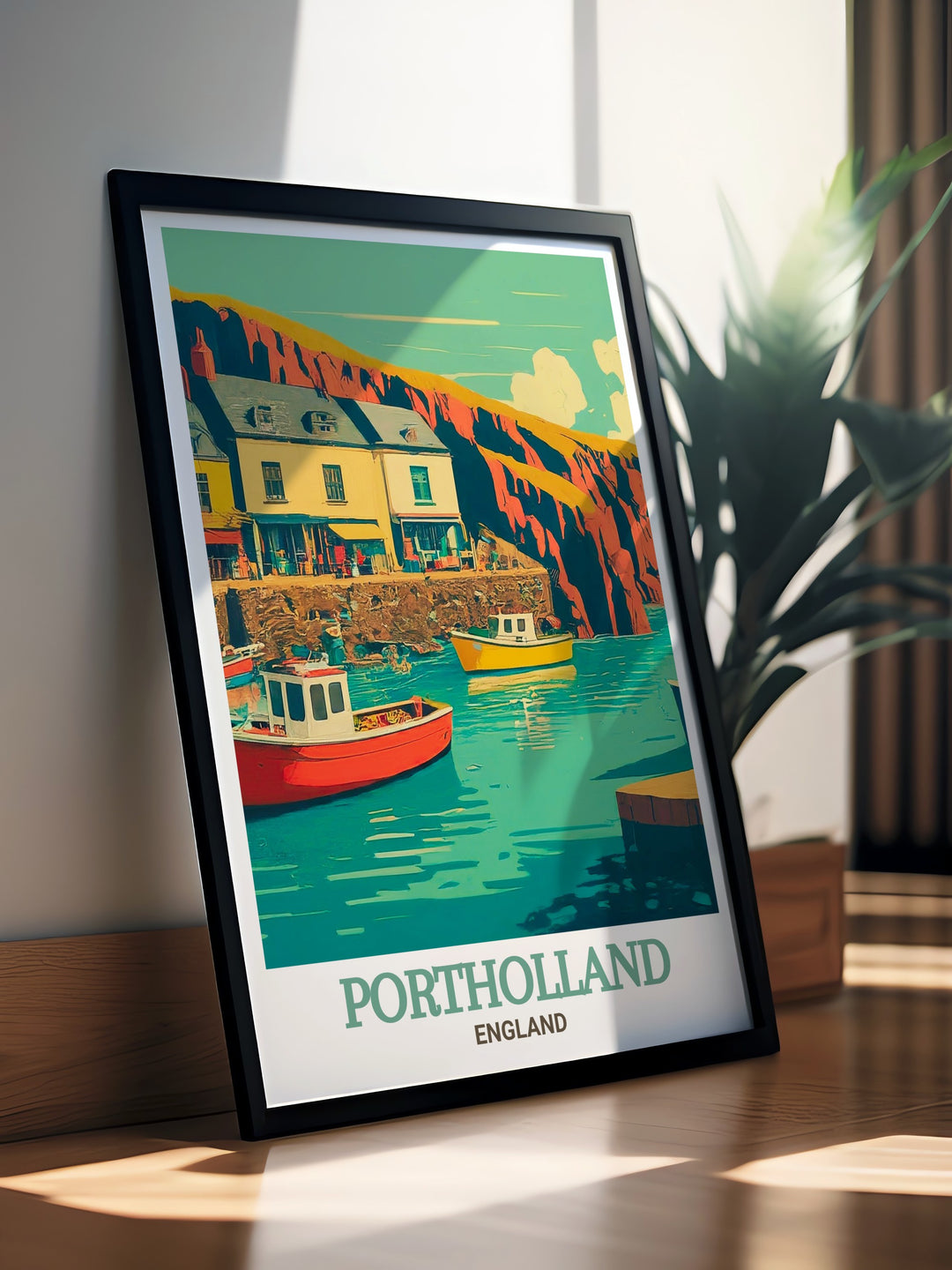 A detailed art print capturing the serene beauty of Portholland, a hidden gem in Cornwall. The soft hues and intricate details bring this quaint village to life, making it a perfect addition to any room that seeks to evoke the calm and charm of Cornwalls coastal villages.