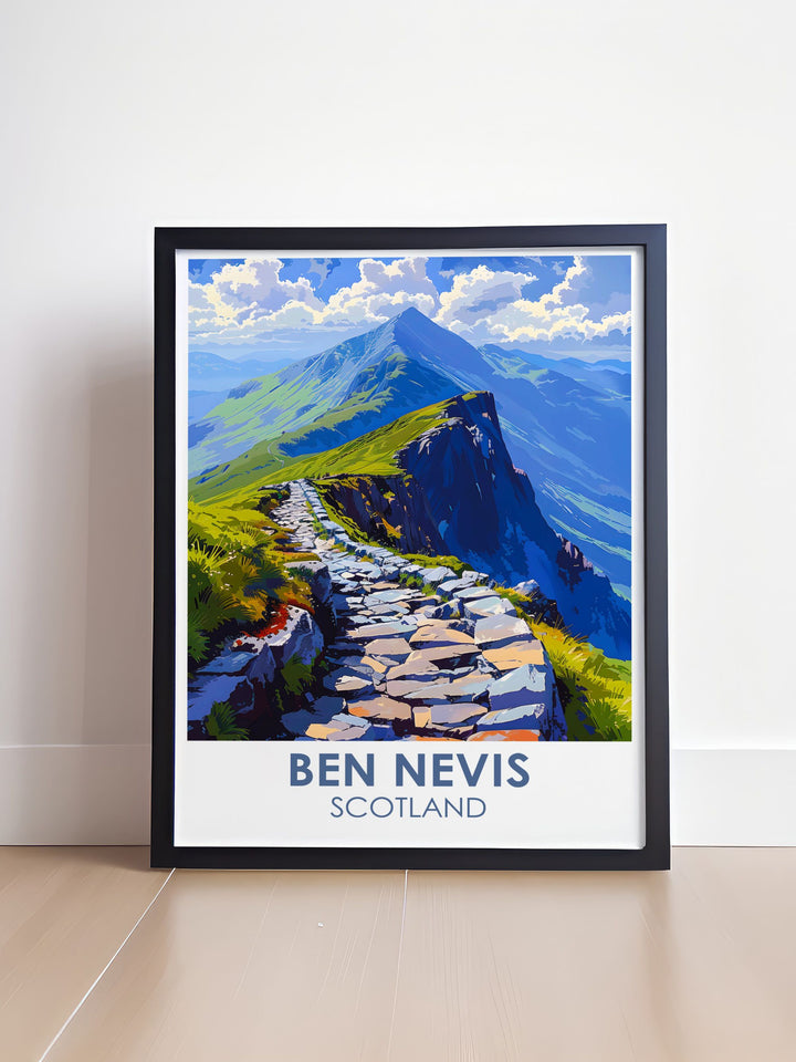 Carn Mor Dearg Arete Stunning Prints offering a stylish and sophisticated way to celebrate the adventurous spirit of hiking the UKs highest peaks including Ben Nevis