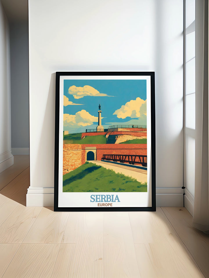 Belgrade Fortress Modern prints featuring the stunning architecture of Belgrade Fortress perfect for elegant home decor and traveler gifts with vibrant colors and rich history making it an ideal addition to any living space or art collection