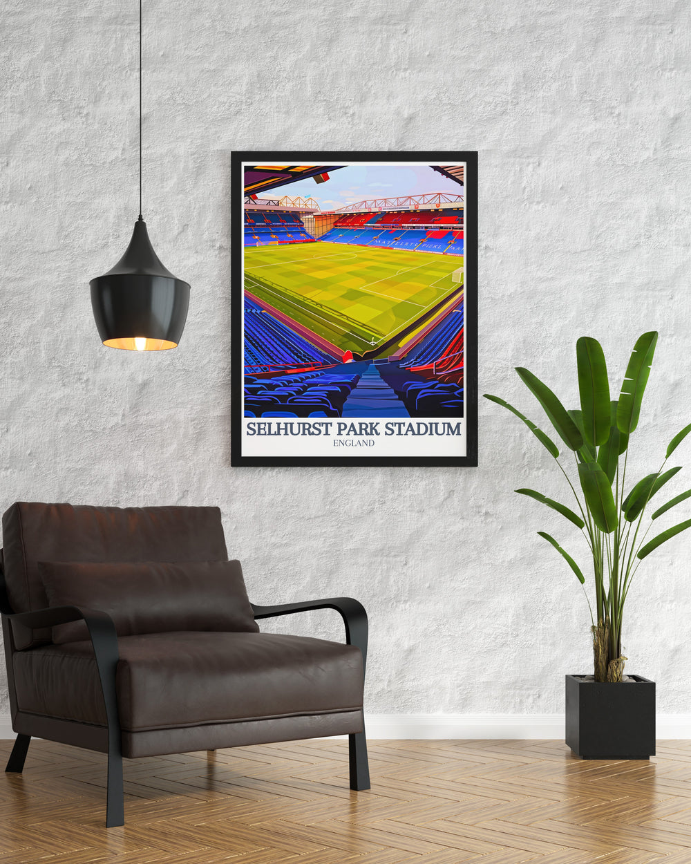 Detailed Selhurst Park Art featuring Main Stand and Arthur Wait Stand perfect for stylish living room decor and sports memorabilia