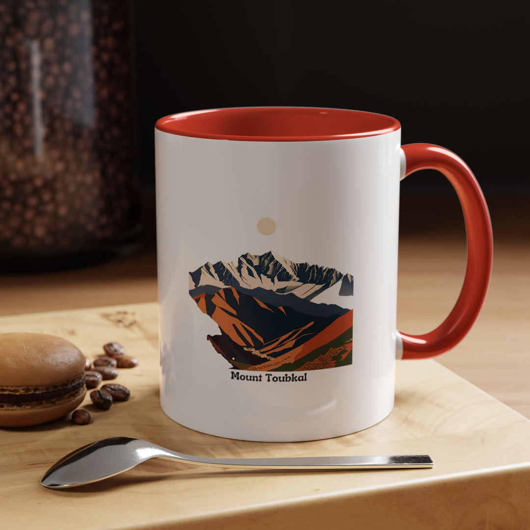 The Mount Toubkal mug features stunning artwork of Morocco’s highest peak. This durable ceramic mug is perfect for hot drinks and is both microwave-safe and dishwasher-safe for everyday use.