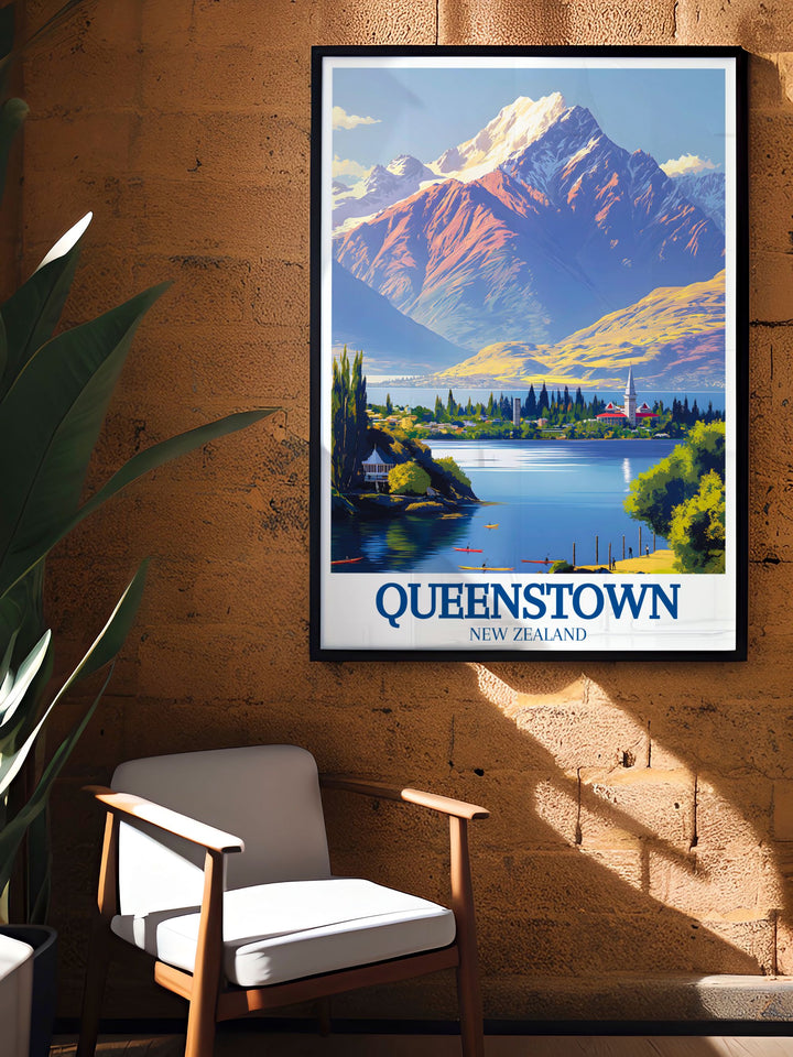 The Remarkables Lake Wakatipu Queenstown photo in black and white capturing the essence of this iconic landscape perfect for wall art decor gifts and enhancing any living space with its sophisticated and timeless design