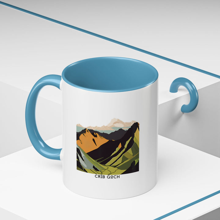 Bring the essence of Snowdonia home with this Crib Goch mug featuring bold ridge designs. Made from durable ceramic and dishwasher safe, it is perfect for coffee lovers and an excellent keepsake or gift for those who admire Wales.