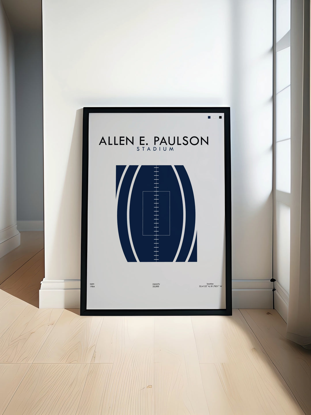 Georgia Southern Eagles artwork featuring Paulson Stadium with vibrant details perfect for college dorm print and college football art fans