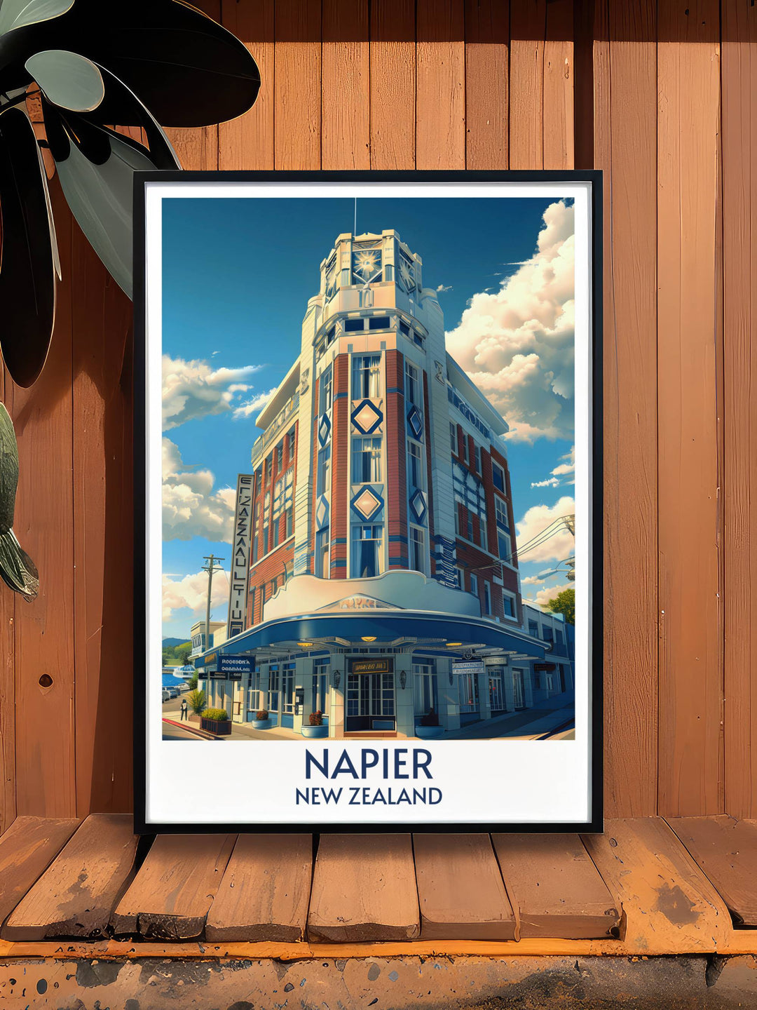 The Masonic Hotel Artwork capturing the essence of Napiers architectural heritage perfect for enhancing your living space with elegant and timeless design