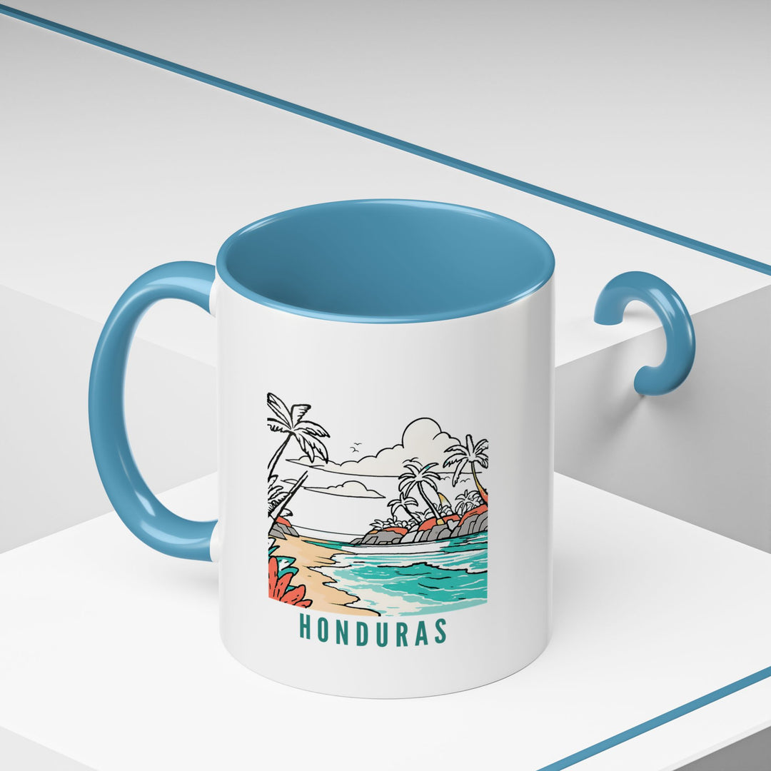 Celebrate Honduras with this artistic ceramic mug that combines practicality with design. Dishwasher and microwave-safe, it is ideal for coffee or tea lovers seeking a unique keepsake or special gift.