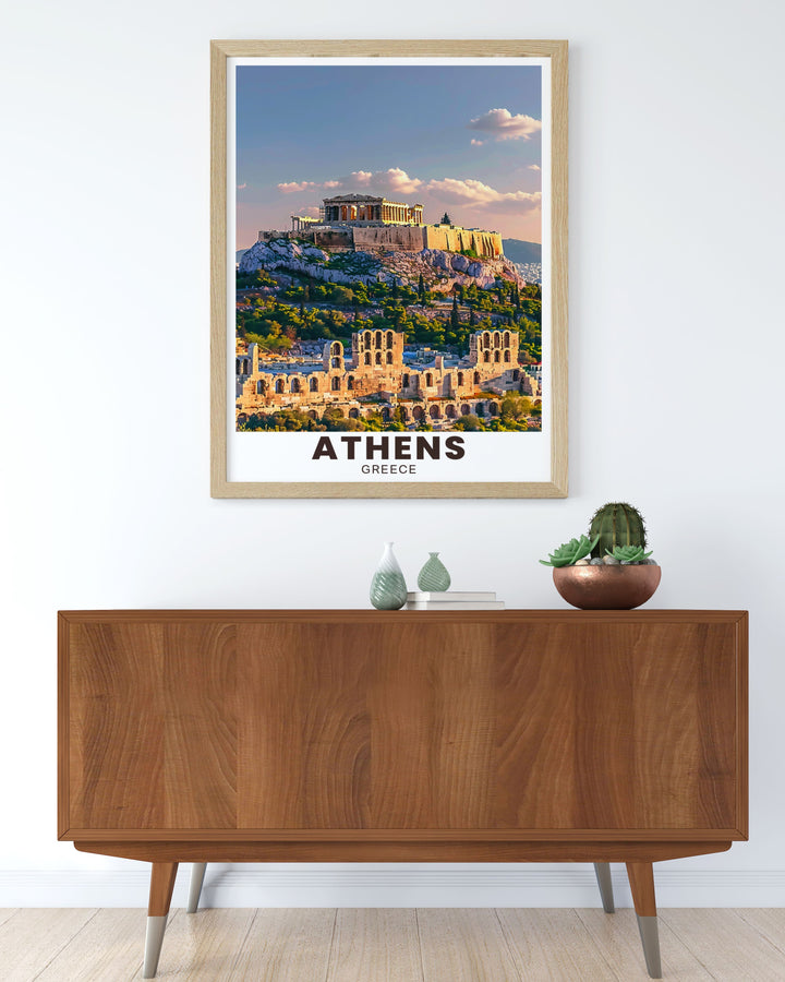 Acropolis of Athens with the Partheon captured in a stunning Athens Print highlighting the timeless beauty of Greece perfect for wall decor and gifts for history enthusiasts and art lovers bringing a touch of classical elegance to any room