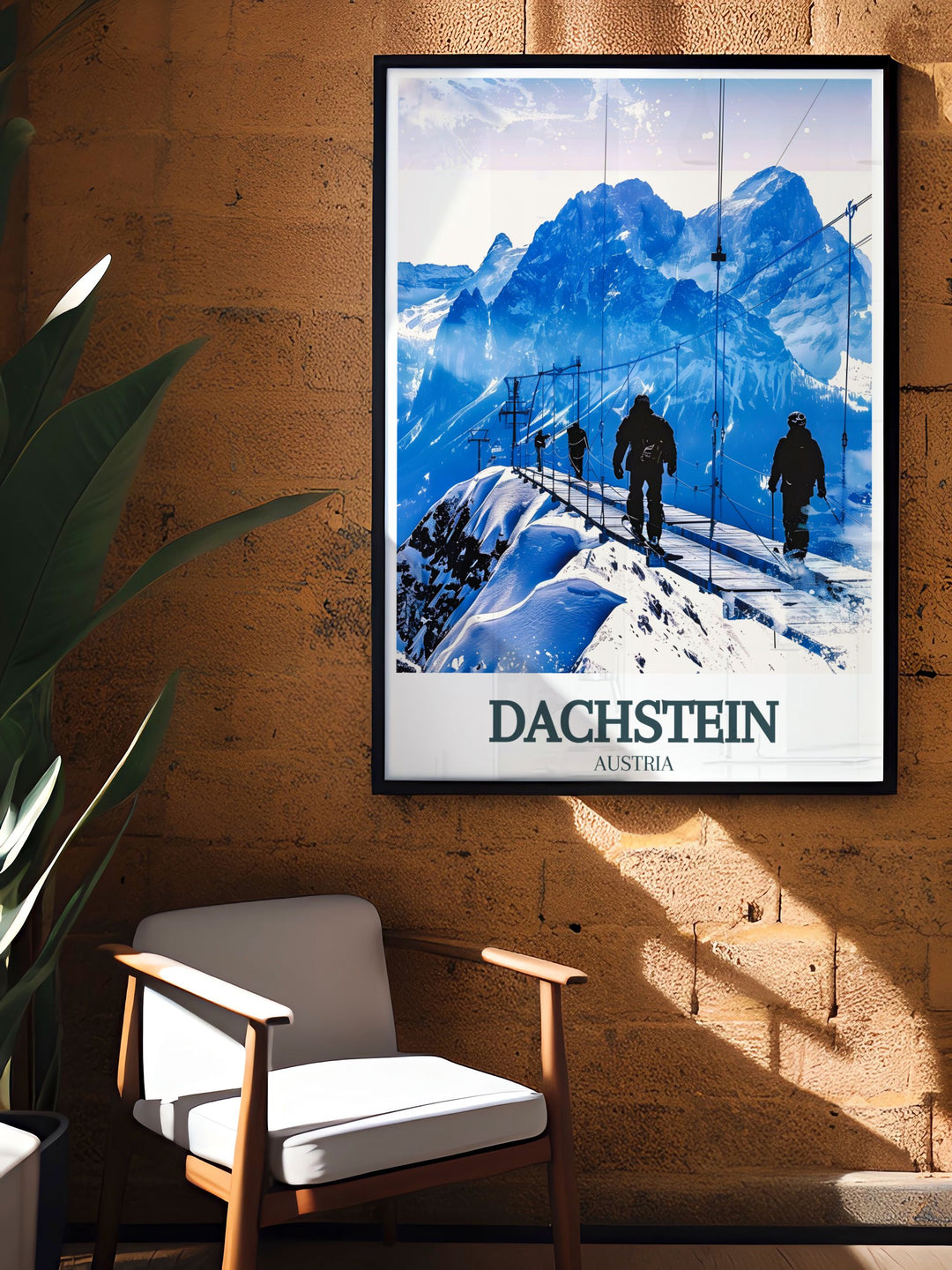 Captivating Dachstein Skywalk, Alps wall art showcasing the dramatic landscapes and stunning vistas of Dachstein Mountain perfect for creating a serene and inspiring atmosphere in any living space.