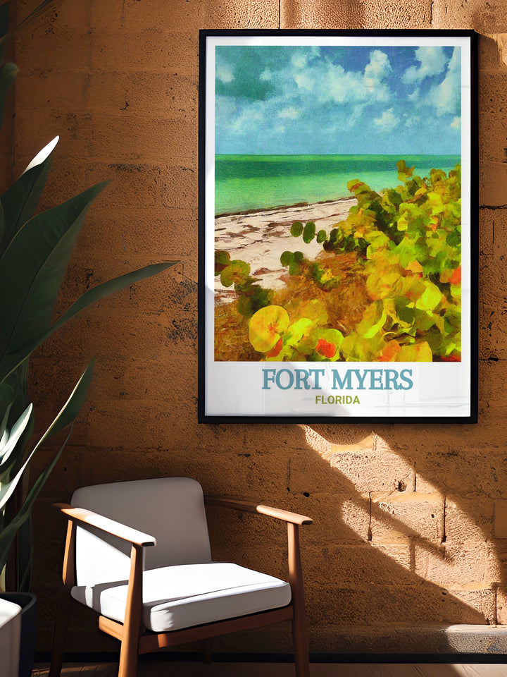 Poster of Lovers Key State Park highlighting the scenic beauty and diverse ecosystems. This captivating Florida depiction brings a sense of relaxation and natural charm to your home, perfect for those who love the outdoors.