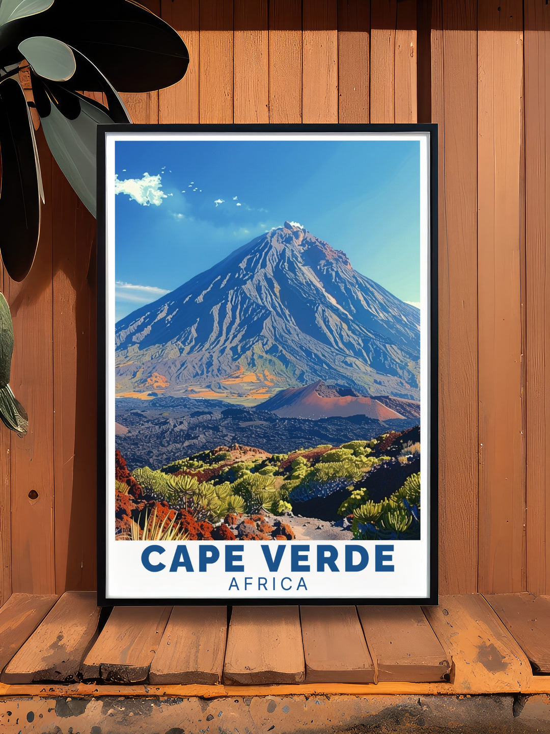 This Cape Verde wall art brings together two of the regions most iconic landmarks, Poco do Fogo and the Sao Vicente coastline. With its detailed design and striking colors, this canvas art is perfect for adding a touch of Africas natural beauty to your living space.