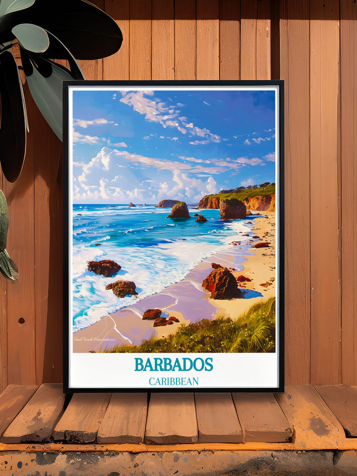 Canvas art of the Caribbean islands, featuring a variety of scenes from different islands, offering a visual journey across the region.