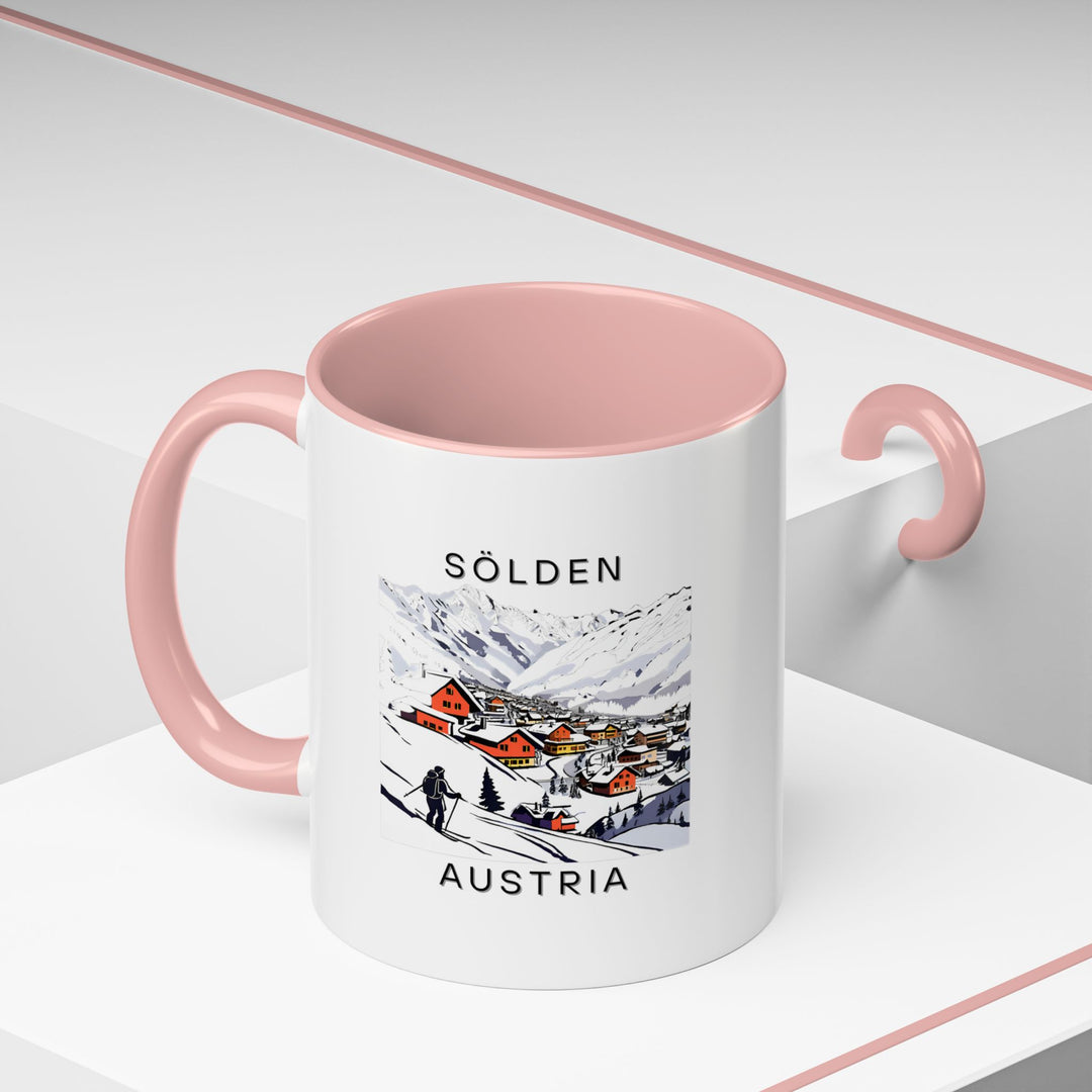 The Sölden Austria mug captures the breathtaking scenery of this famous ski resort. Made from durable ceramic, it’s ideal for hot beverages. Perfect for gifting or personal use, it serves as a beautiful reminder of Austria’s stunning landscapes.