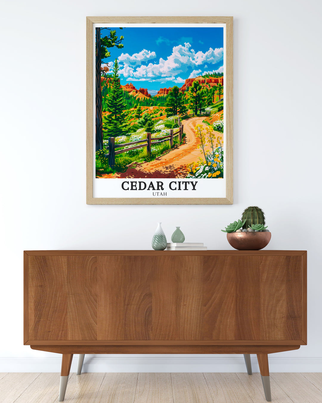 Cedar Canyon and Red Cliffs National Conservation Area art print a perfect Utah gift for friends or family who appreciate the natural beauty of Utahs landscapes ideal for birthdays housewarmings or special occasions