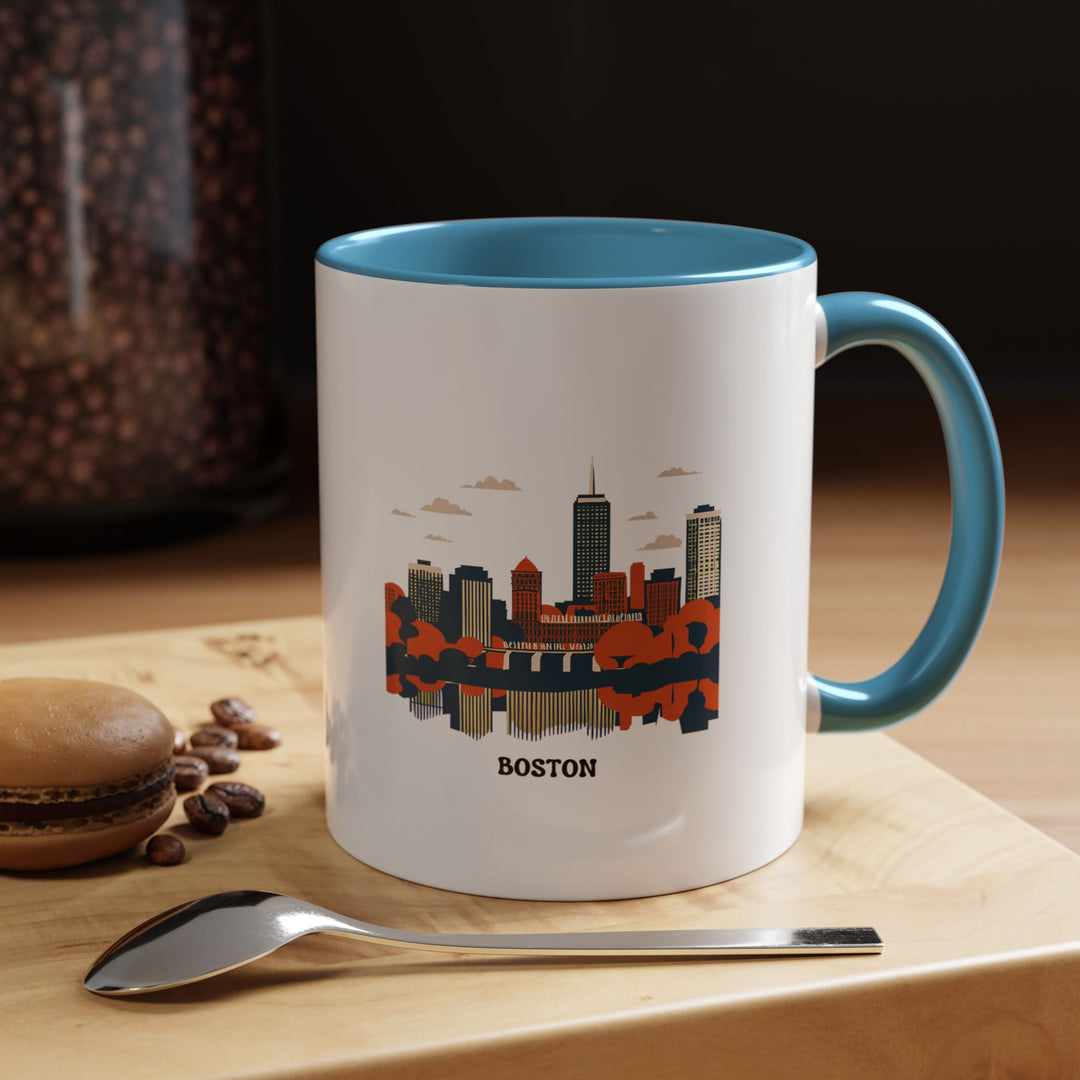 A beautifully designed Boston Mug celebrating the city’s charm with bold colors and intricate details. Made from ceramic, this dishwasher-safe mug is a great gift for coffee enthusiasts and a stylish addition to any kitchen.