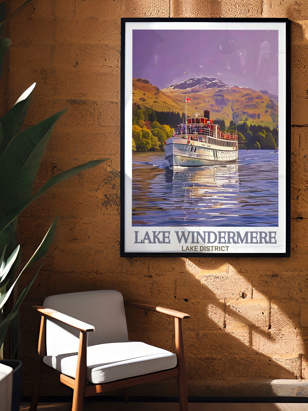 The Lake District and Windermere come to life in this beautifully detailed travel print, capturing the essence of Cumbrias natural beauty. Perfect for outdoor adventurers, this wall art brings a touch of serenity and inspiration to any home.