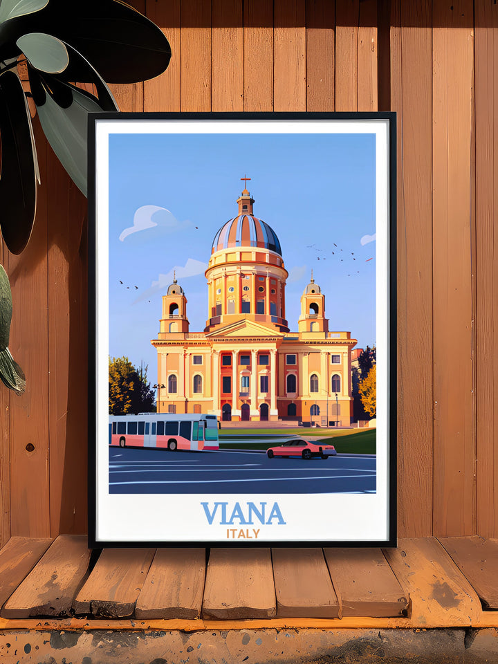 Portugal wall art with Viana Do Castelo and Superga Basilica prints offers a sophisticated blend of travel art and decor that adds timeless European beauty to your living space creating a perfect balance of color and culture for your walls.