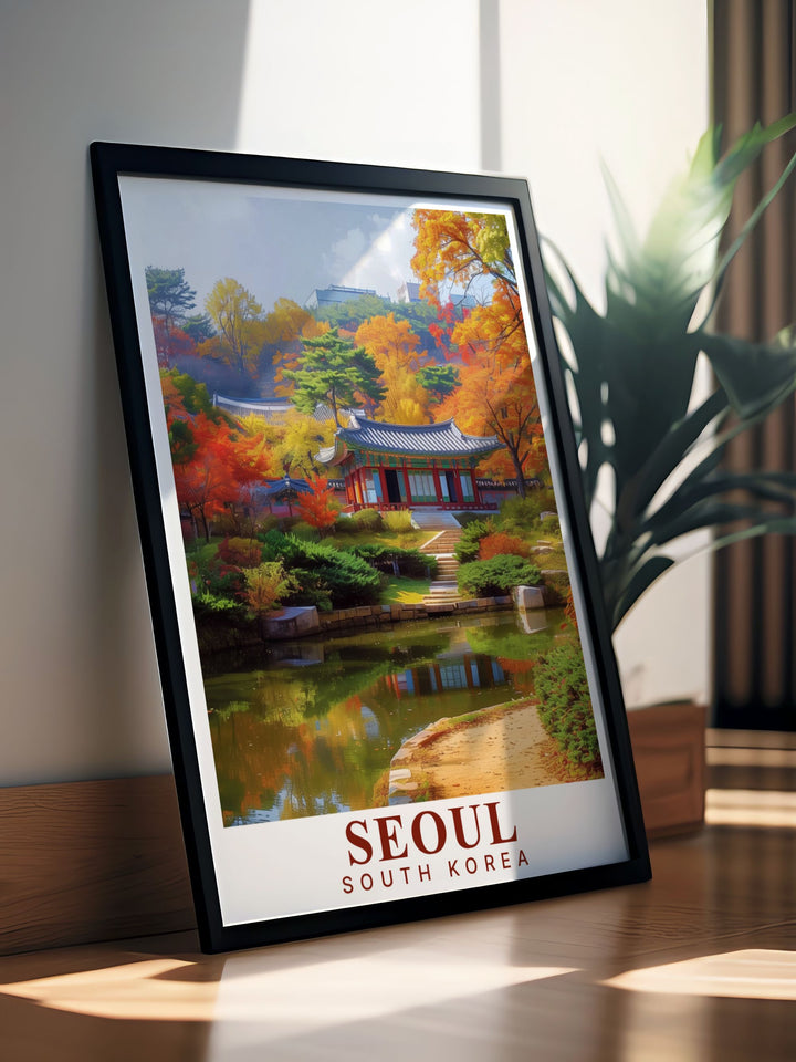 Captivating Seoul Art Print of Changdeokgung Palace perfect for traveler gifts and enhancing your living room decor