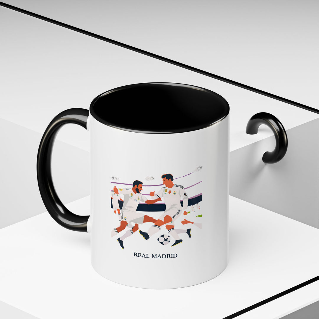 This Real Madrid mug is a tribute to the football team’s history, featuring bold artwork inspired by their iconic legacy. Durable and practical, it’s the perfect way to enjoy your favorite beverages while supporting the team.