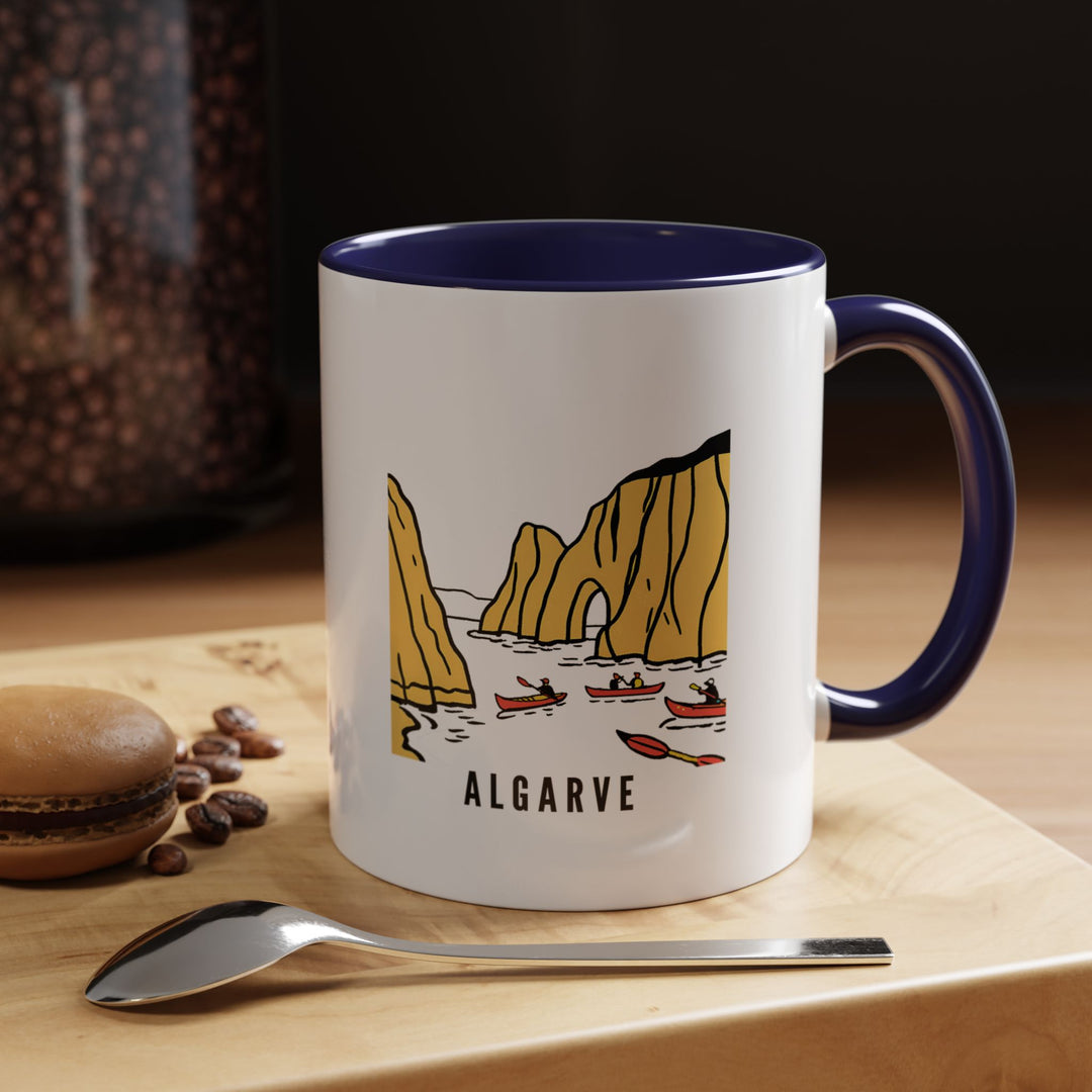 Celebrate the charm of Portugal’s Algarve with this unique ceramic mug. Designed for durability and ease of use, it is dishwasher-safe and ideal for tea or coffee. A wonderful gift or keepsake for fans of the Algarve.