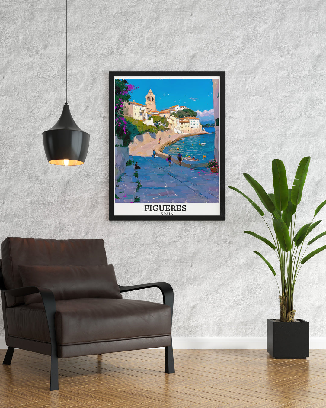 Bring the beauty of Figueres into your home with this vibrant travel poster print. Depicting the towns historic streets and rich cultural heritage, this artwork offers a perfect tribute to one of Spains most iconic destinations. Ideal for those who love Spain or have visited Catalonia, this piece adds a touch of elegance to any space.