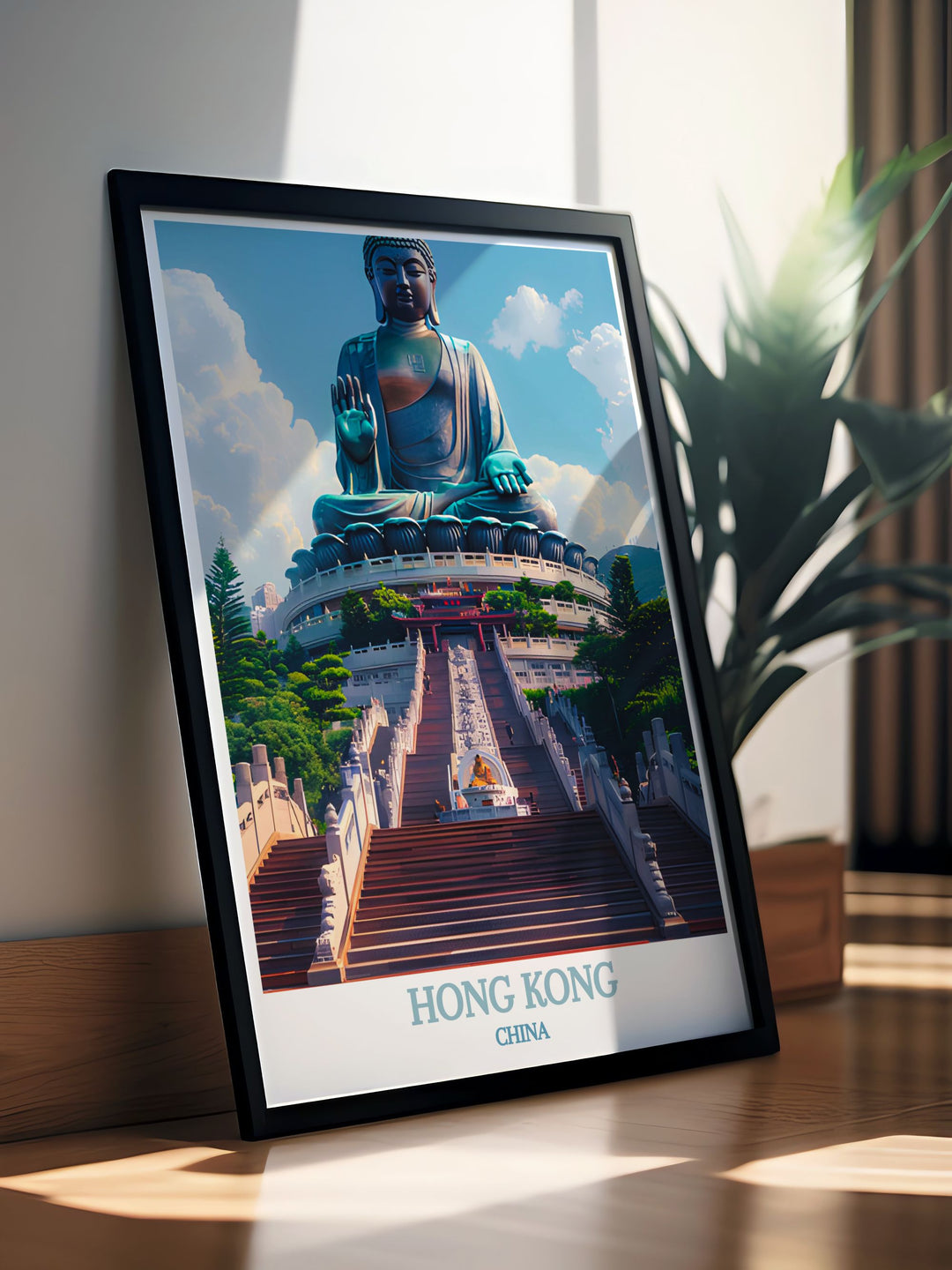 Showcasing the rich cultural heritage of Hong Kong, this poster highlights historic temples, bustling markets, and traditional festivals. Perfect for history buffs, this artwork offers a glimpse into the diverse culture of Hong Kong.