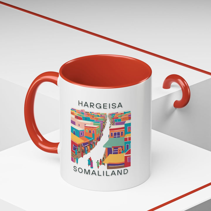 The Hargeisa mug celebrates the city’s beauty with detailed artwork. Dishwasher-safe and crafted from durable ceramic, it is ideal for daily use or as a thoughtful gift for fans of Hargeisa.