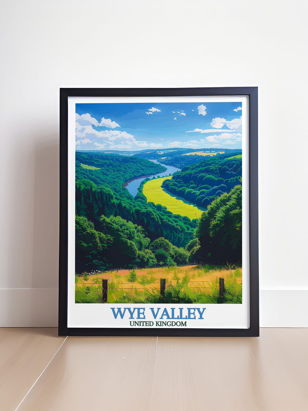 Stunning Symonds Yat Rock print with vivid colors and intricate details of the Forest of Dean. Adds a perfect touch of West Country art to your living room or any space.