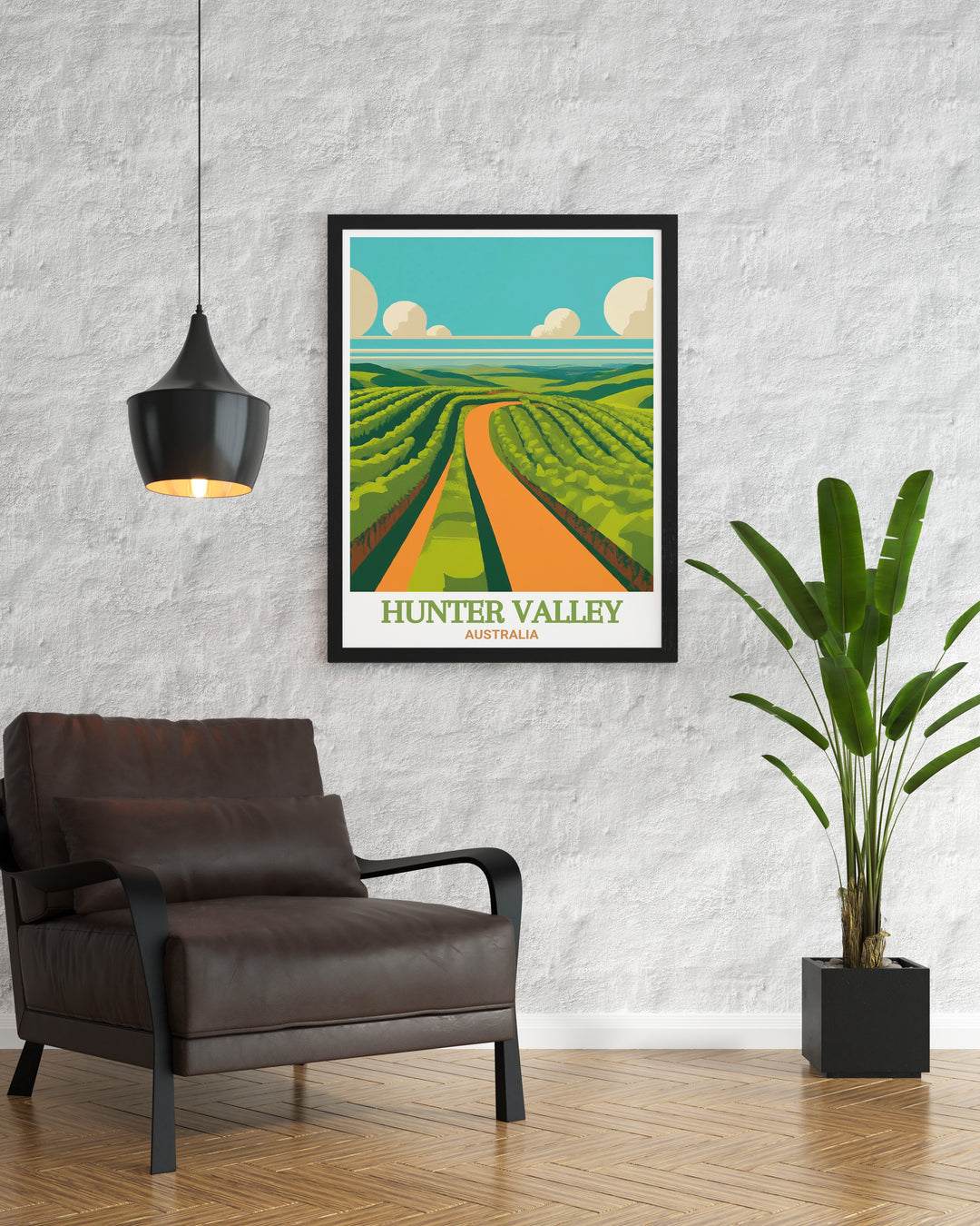 Beautiful Brokenwood Wines artwork from Hunter Valley Australia captures the scenic beauty of this renowned wine region perfect for Australia wall art decor that brings a touch of sophistication and elegance to your living space.