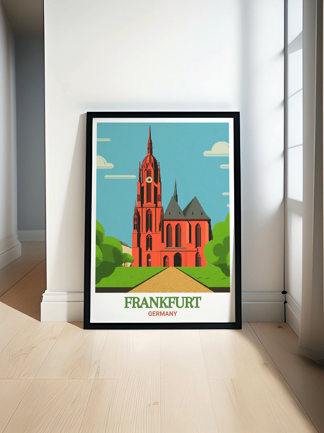 Beautiful Germany Wall Art featuring the iconic St. Bartholomews Cathedral in Frankfurt showcasing stunning architectural elegance perfect for any living room or office decor