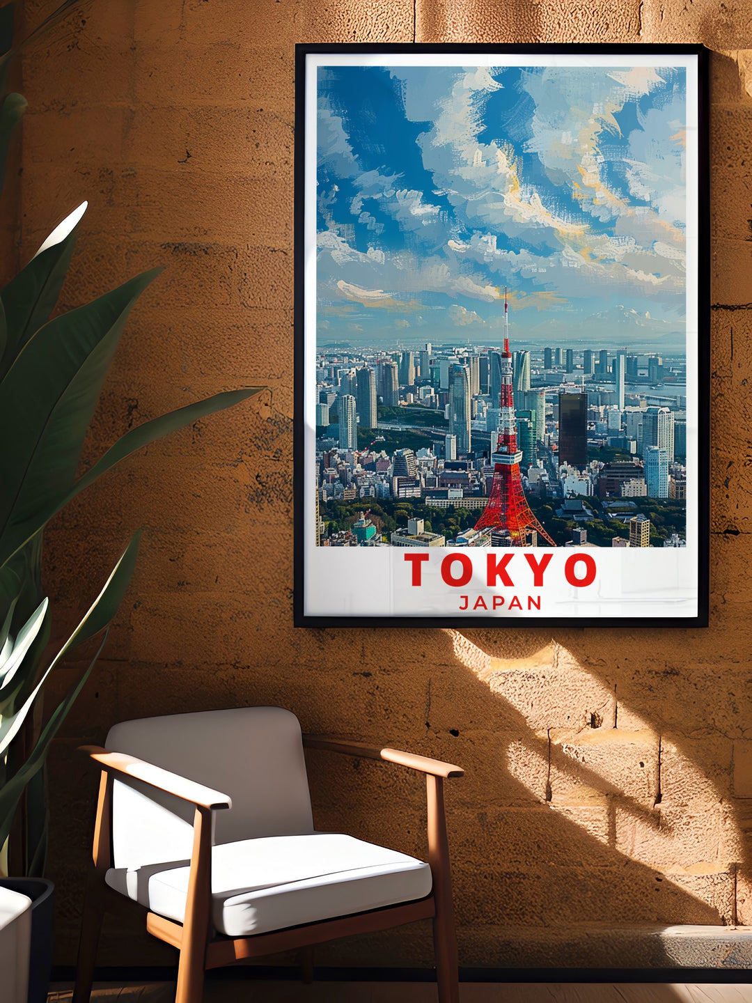 Capture the magic of Japans capital with this Tokyo travel print, featuring Tokyo Tower and the breathtaking view of Mount Fuji. Framed by cherry blossoms, this artwork blends the citys modern skyline with the natural wonders of Japan, making it an ideal décor piece.