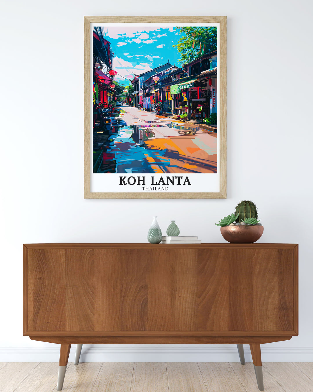 Ko Lanta Yai, Lanta Old Town framed prints add a touch of elegance to any room. Featuring beautiful illustrations of Thailands Koh Lanta, this beach travel poster is ideal for creating a relaxing, tropical atmosphere. Perfect for home decor or as a thoughtful gift for travelers.