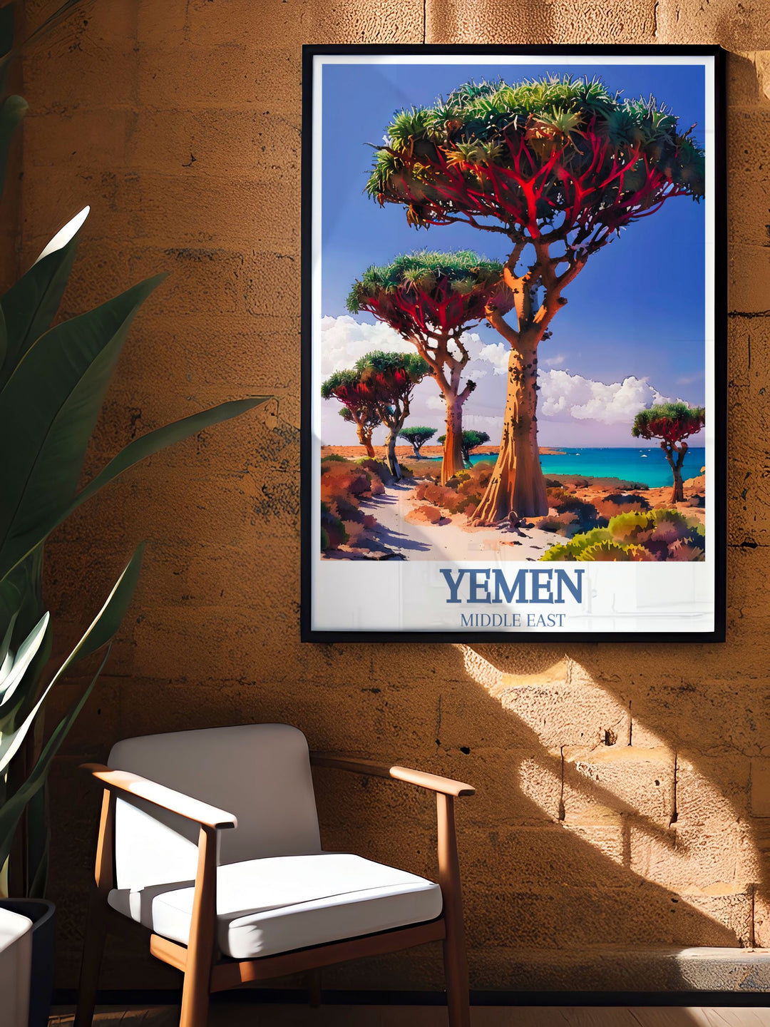 Socotra island Yemen City Map a thoughtful and unique Personalized Gift perfect for any occasion featuring Dragons Blood Trees and Detwah Lagoon