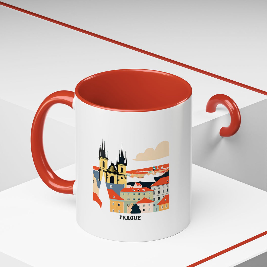 The Prague Mug showcases vivid designs of Old Town Prague and the Astronomical Clock. Dishwasher-safe and microwave-safe, it is a practical and artistic addition to any mug collection.