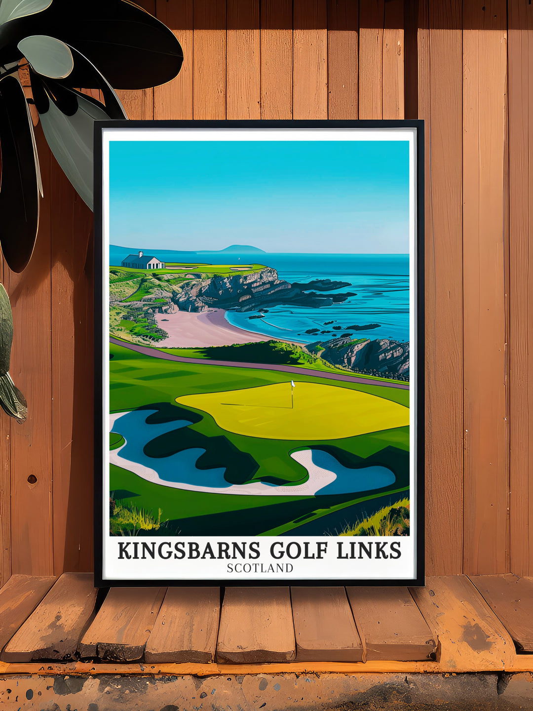 Charming Golfers Hall and North Sea artwork displaying the scenic beauty of Scotlands coast and the North Sea with detailed and vibrant prints perfect for adding elegance to your homes interior