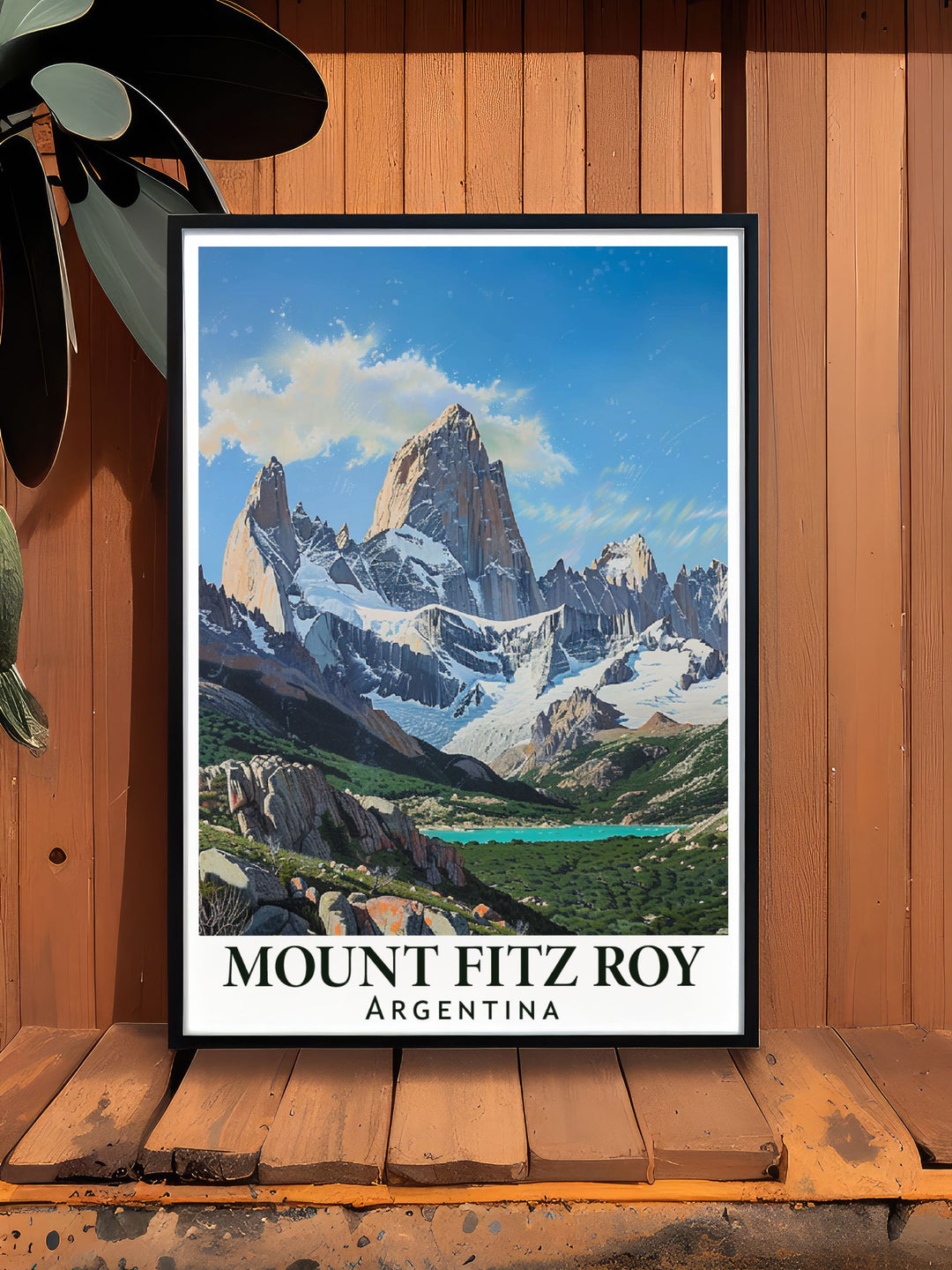 Mt Fitz Roy Framed Print highlighting the stunning peaks of Patagonia perfect for any occasion and a thoughtful housewarming gift elegant and ready to be displayed on any wall