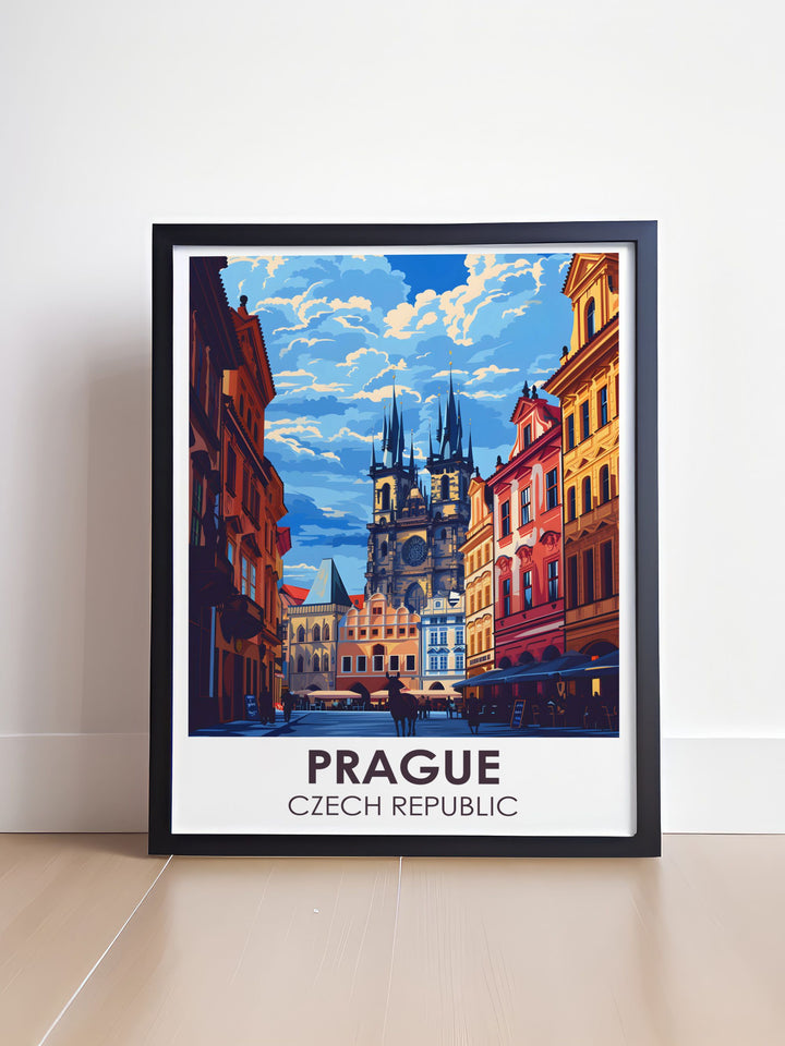 Transform your space with Old Town Square Wall Art. This Prague Travel Poster captures the rich history and vibrant culture of Prague, making it a stunning addition to any room. Ideal for those who appreciate fine art and travel prints.