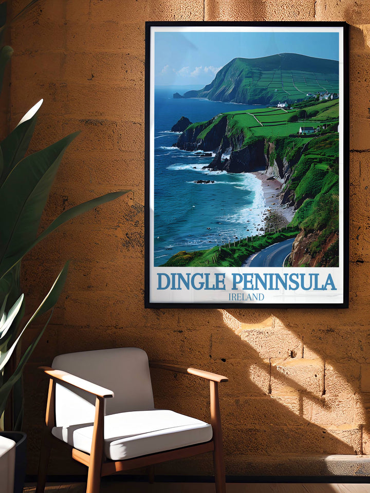 Charming Dingle Travel Art featuring Slea Head as a focal point for unique and captivating wall decor