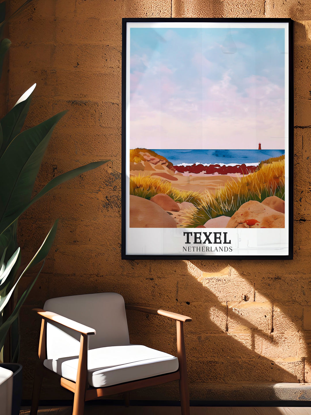 Texel Island travel posters capturing the stunning views of De Koof Beach and The Dunes in the Netherlands. Perfect for adding elegance to any decor, this travel wall art brings the serene landscapes and vibrant scenery of Texel Island into your home. Each piece is meticulously crafted to reflect the unique charm of the island.