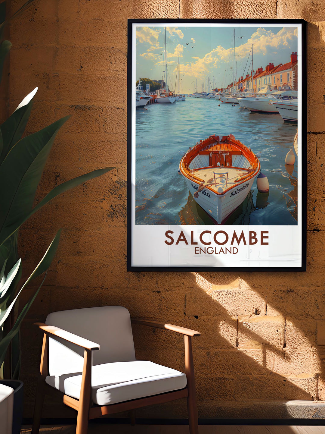 Our Salcombe Harbor modern decor prints bring a touch of elegance and sophistication to any room with their vibrant colors and detailed artwork