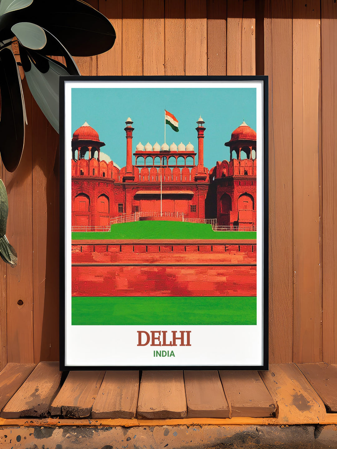 Bring the beauty of Delhi into your home with this Red Fort art print perfect for elegant wall decor and unique gifts for any occasion