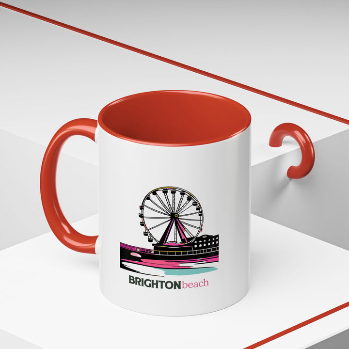 The Brighton Beach mug highlights the beauty of the seaside with bold designs. Crafted from durable ceramic, it is dishwasher-safe and perfect for daily use, making it an ideal gift for fans of Brighton’s charm.