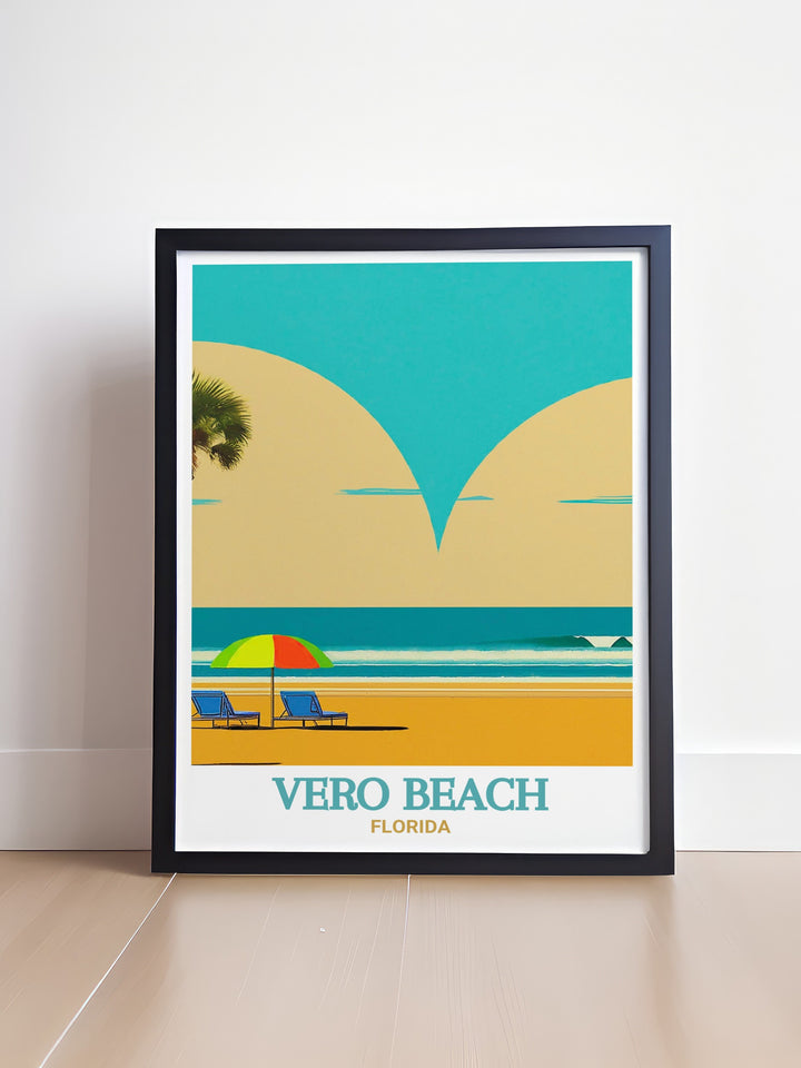 Art print of South Beach Park, showcasing the lush greenery and pristine shoreline that make this Florida park a beloved destination. Perfect for anyone who appreciates nature and wants to add a piece of Florida to their home décor.