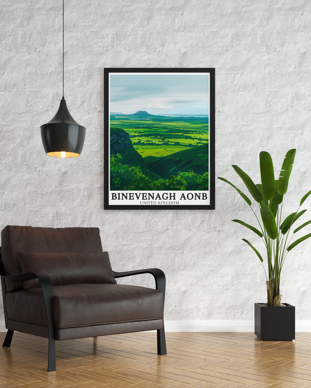 Framed print of Binevenagh Mountain Walk Limavady capturing the natural beauty of Northern Irelands Binevenagh AONB and the rugged cliffs of the Antrim Plateau perfect for those who love Irish AONB prints and County Londonderry landscapes