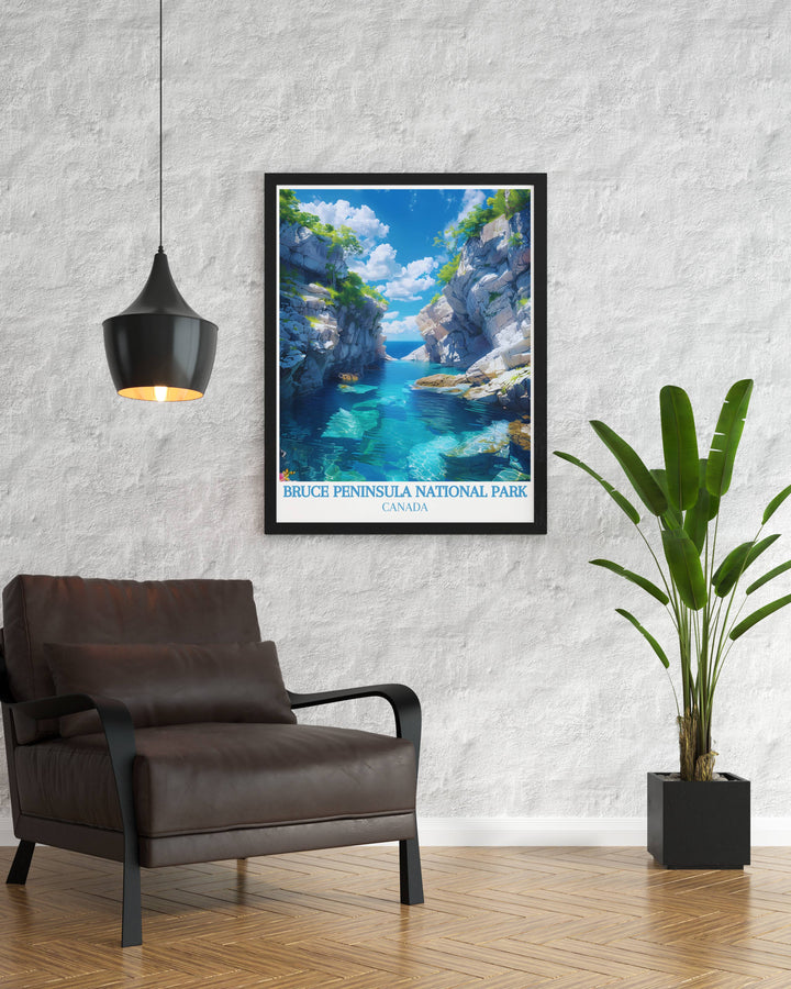 The Grotto Travel Prints are ideal gifts for travelers capturing the essence of this magical destination and providing a thoughtful and memorable present for friends and family who love nature and travel