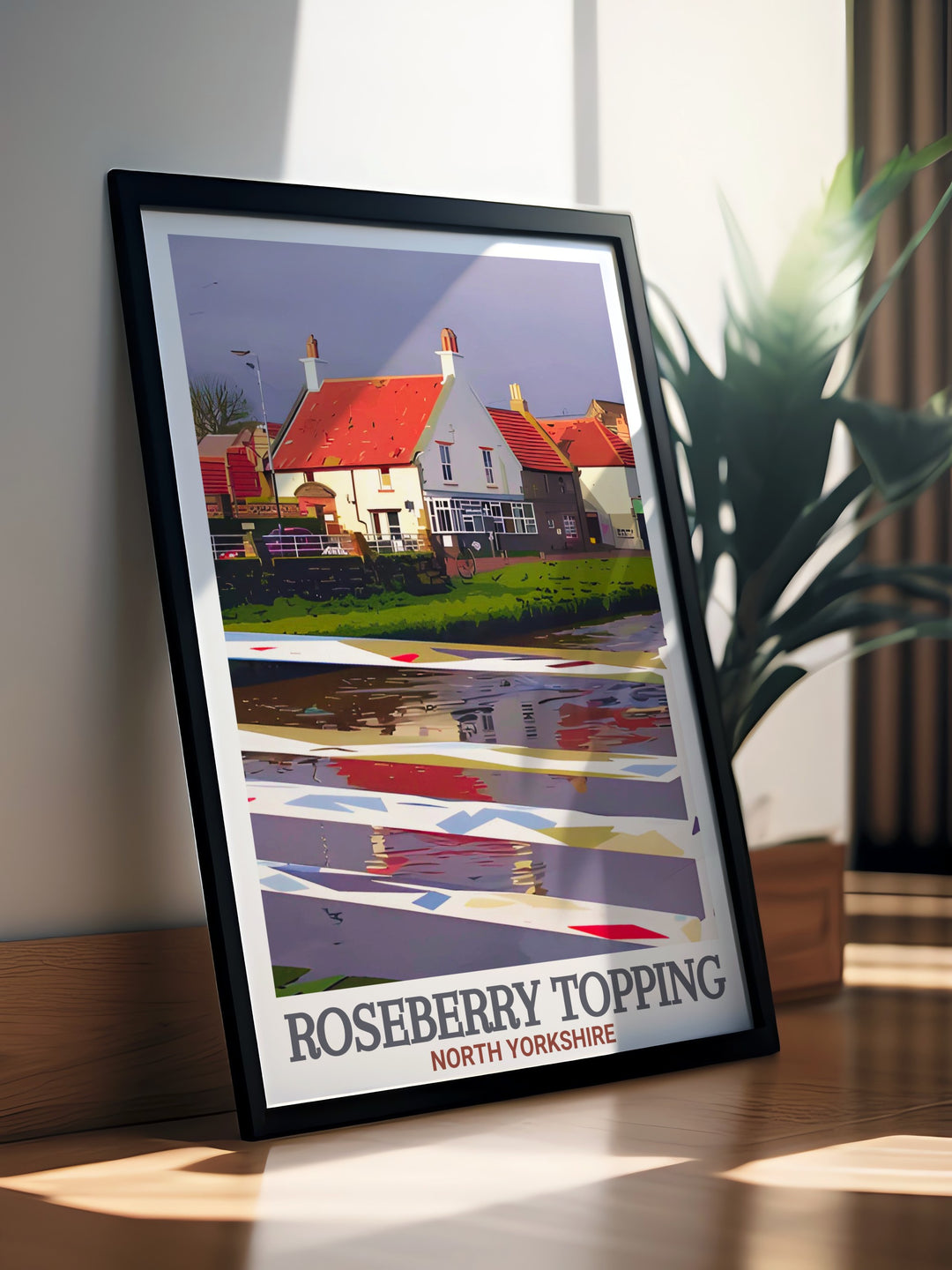 Celebrate the adventure and history of North Yorkshire with this Roseberry Topping travel poster. Featuring the charming village of Great Ayton, this print is perfect for those who love the outdoors and British heritage.