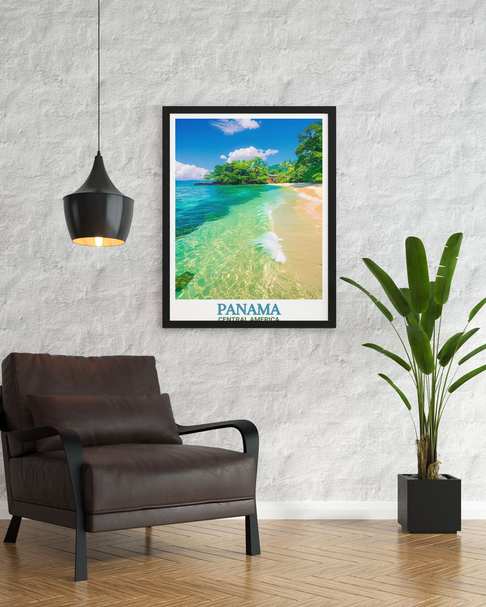 Bocas del Toro Wall Art highlighting the calm waters and tropical landscapes of Panama. This framed art piece is perfect for vacation memories, coastal decor, or as a thoughtful gift for those who love the beauty of Central Americas beaches.
