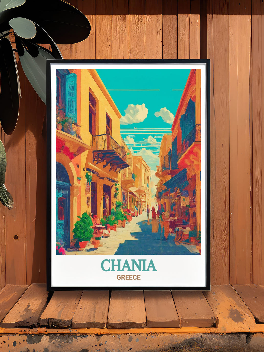 Experience the vibrant life of Chanias Old Town with this stunning canvas art, highlighting the historic buildings and bustling markets that make this area a must visit destination in Greece. Ideal for enhancing your living space with a piece of Greek history.